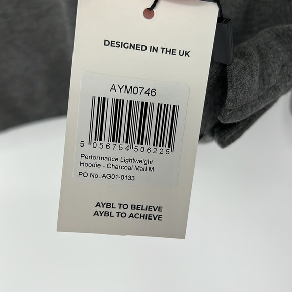 AYBL NWT Men's performance lightweight Gray Hoodie medium - Picture 5 of 9